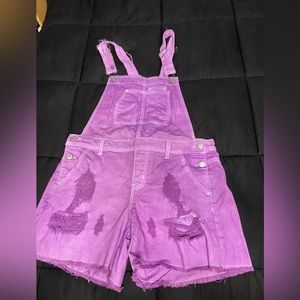 Custom Dyed Purple Shortalls